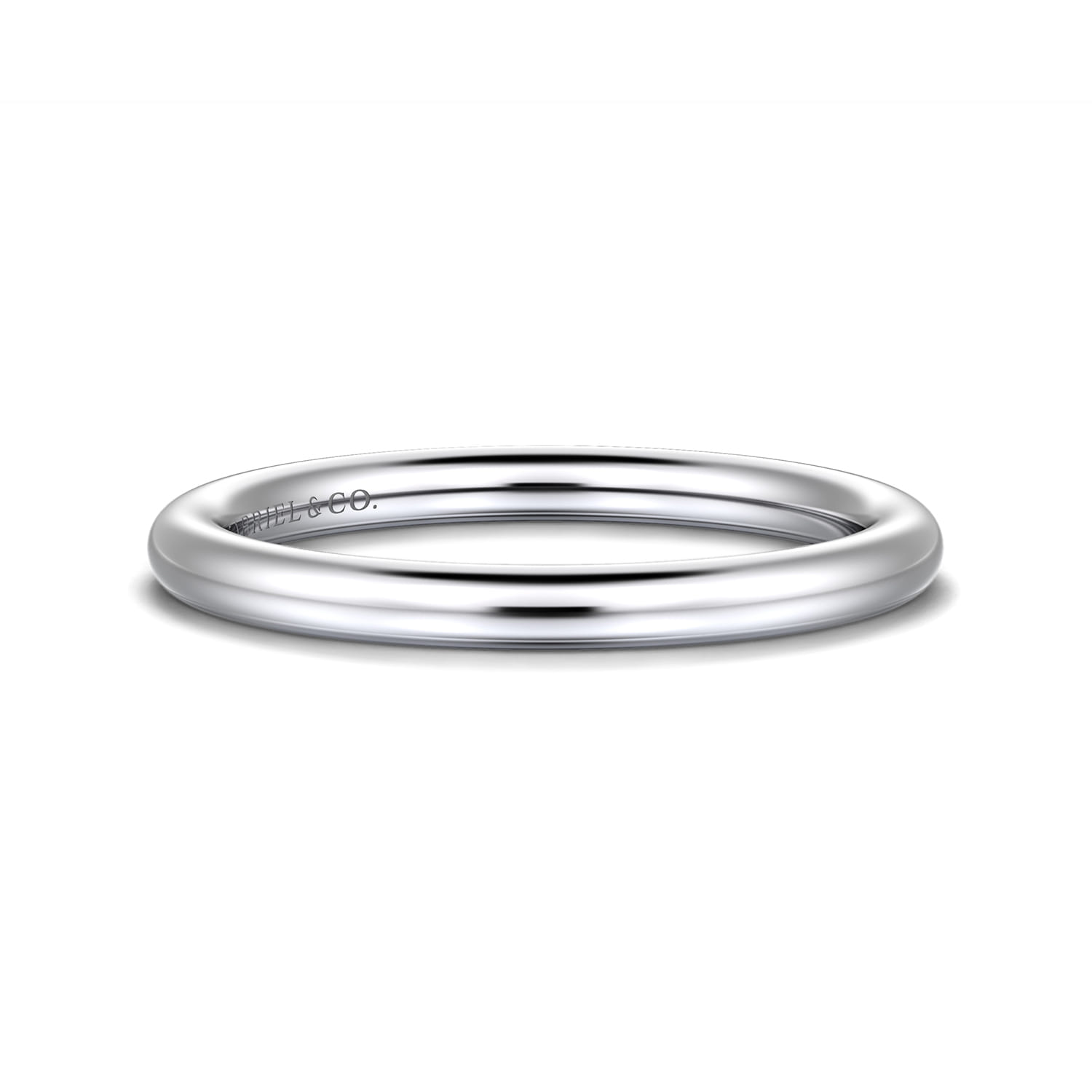 14K White Gold Matching Wedding Band - Shot 1