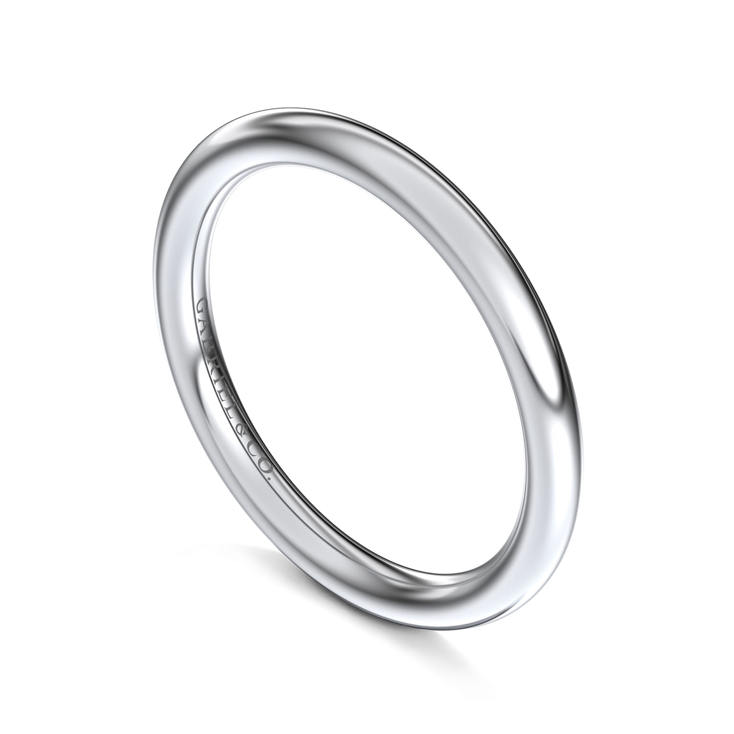 14K White Gold Matching Wedding Band - Shot 3