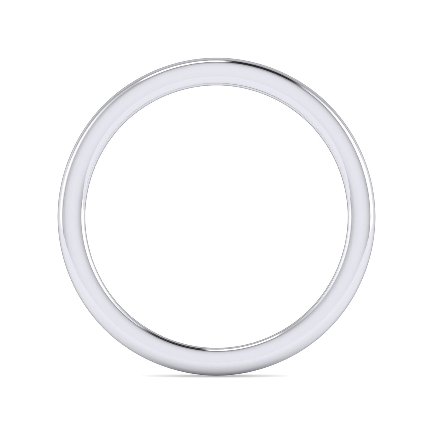 14K White Gold Matching Wedding Band - Shot 2