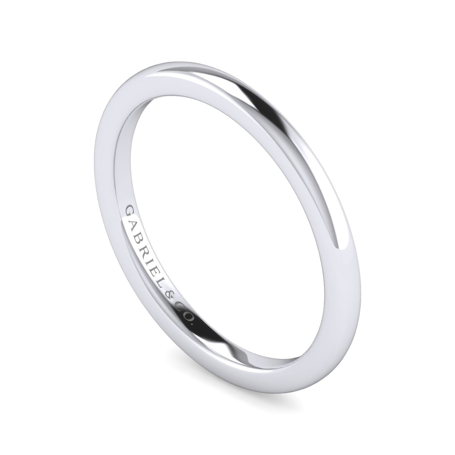 14K White Gold Matching Wedding Band - Shot 3