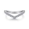 14K White Gold Matching Wedding Band - 0.27 ct