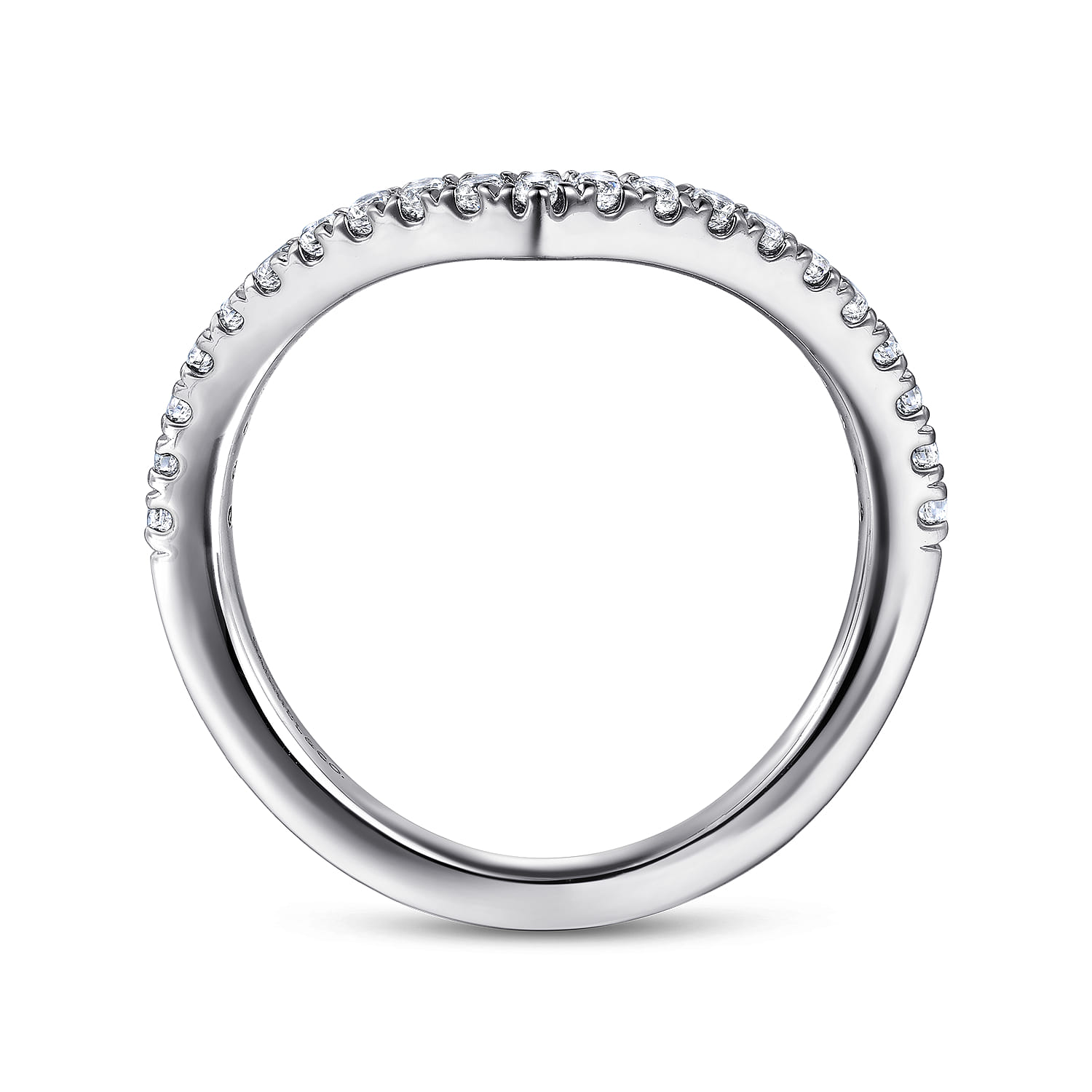 14K White Gold Matching Wedding Band - 0.27 ct - Shot 2