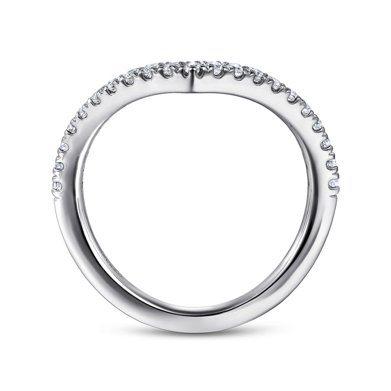 14K White Gold Matching Wedding Band - 0.27 ct - Shot 2