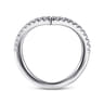 14K White Gold Matching Wedding Band - 0.27 ct