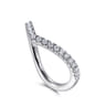 14K White Gold Matching Wedding Band - 0.27 ct