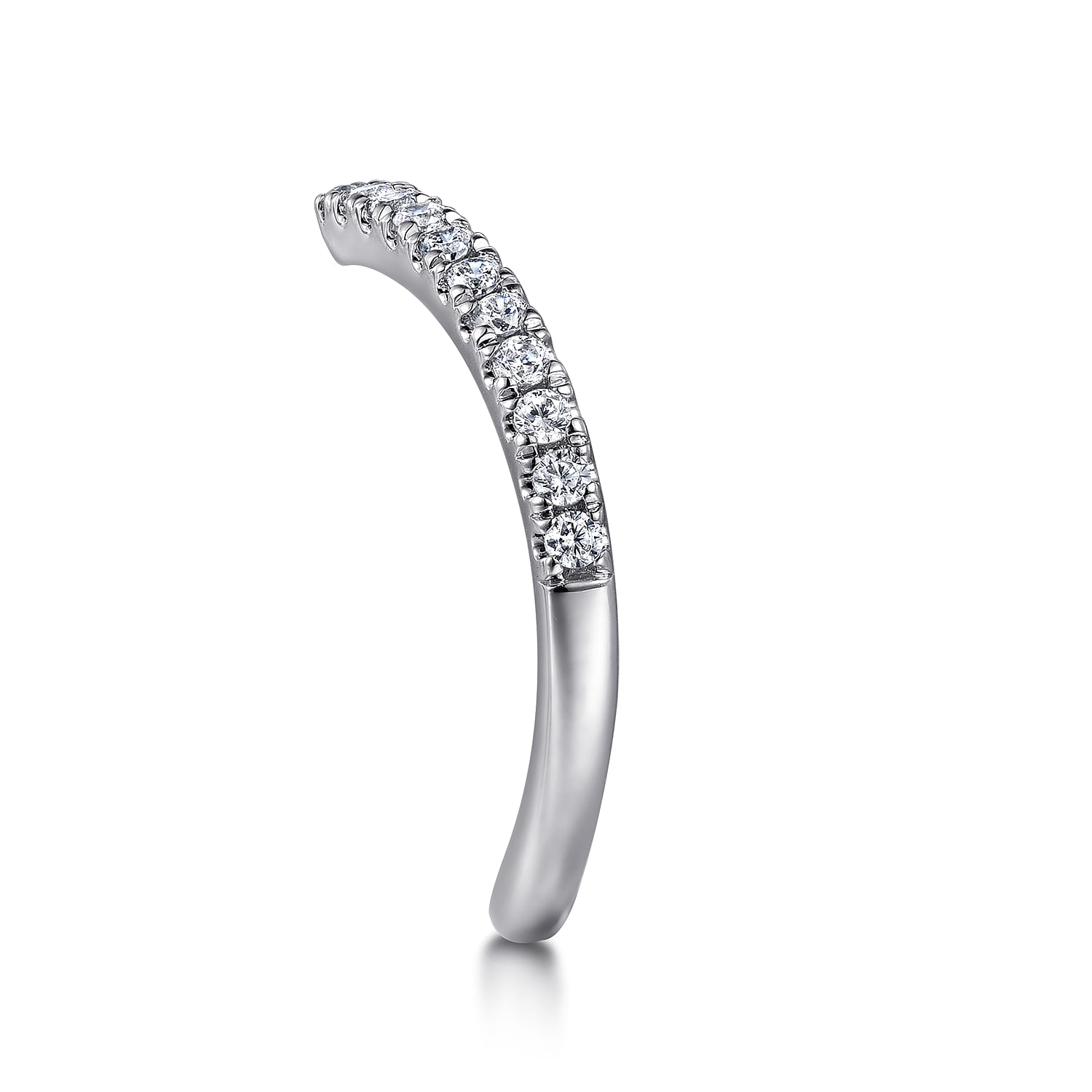14K White Gold Matching Wedding Band - 0.27 ct - Shot 5