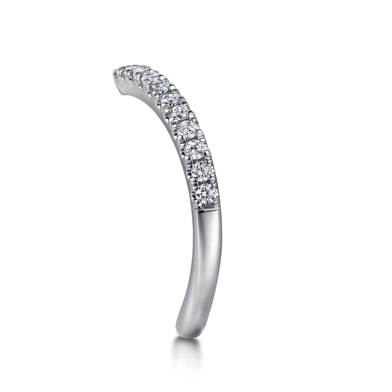 14K White Gold Matching Wedding Band - 0.27 ct - Shot 5