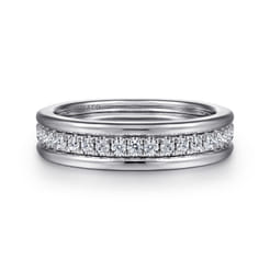 14K White Gold Matching Wedding Band