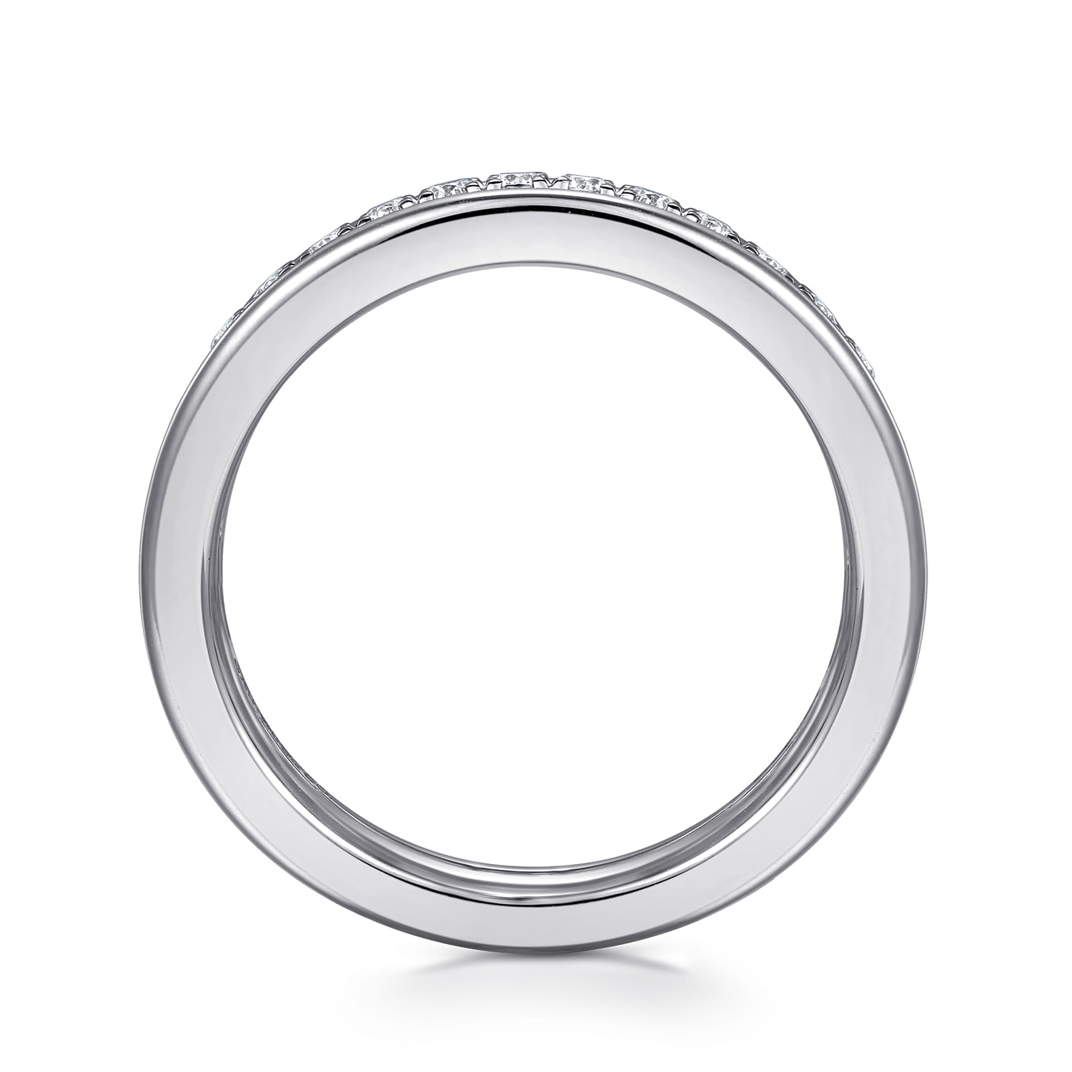 14K White Gold Matching Wedding Band - 0.3 ct - Shot 2