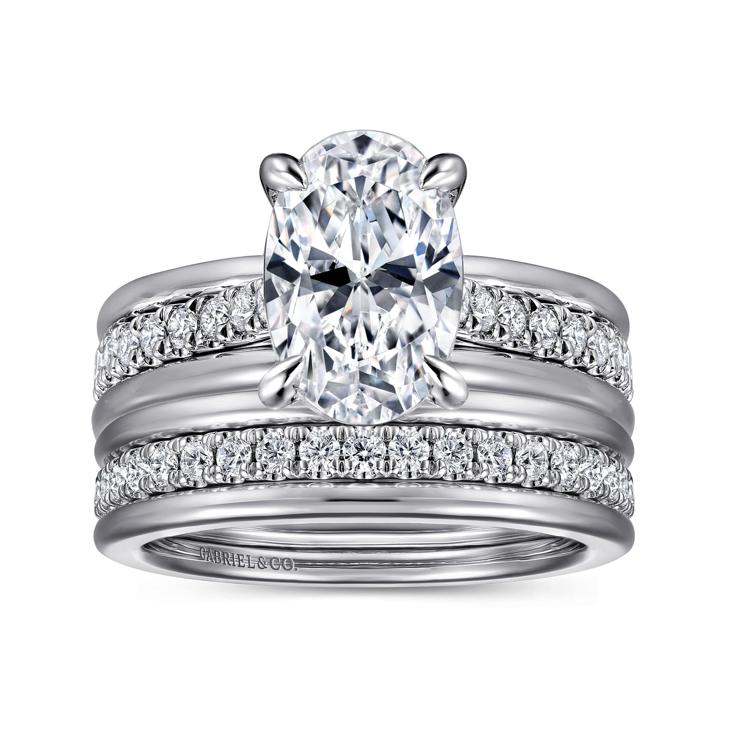 14K White Gold Matching Wedding Band - 0.3 ct - Shot 4