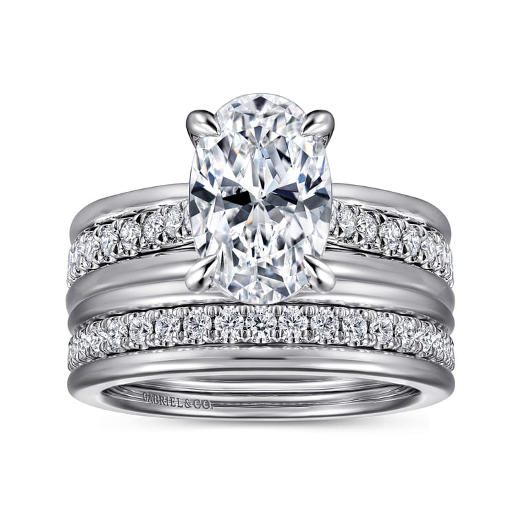 14K White Gold Matching Wedding Band - 0.3 ct - Shot 4