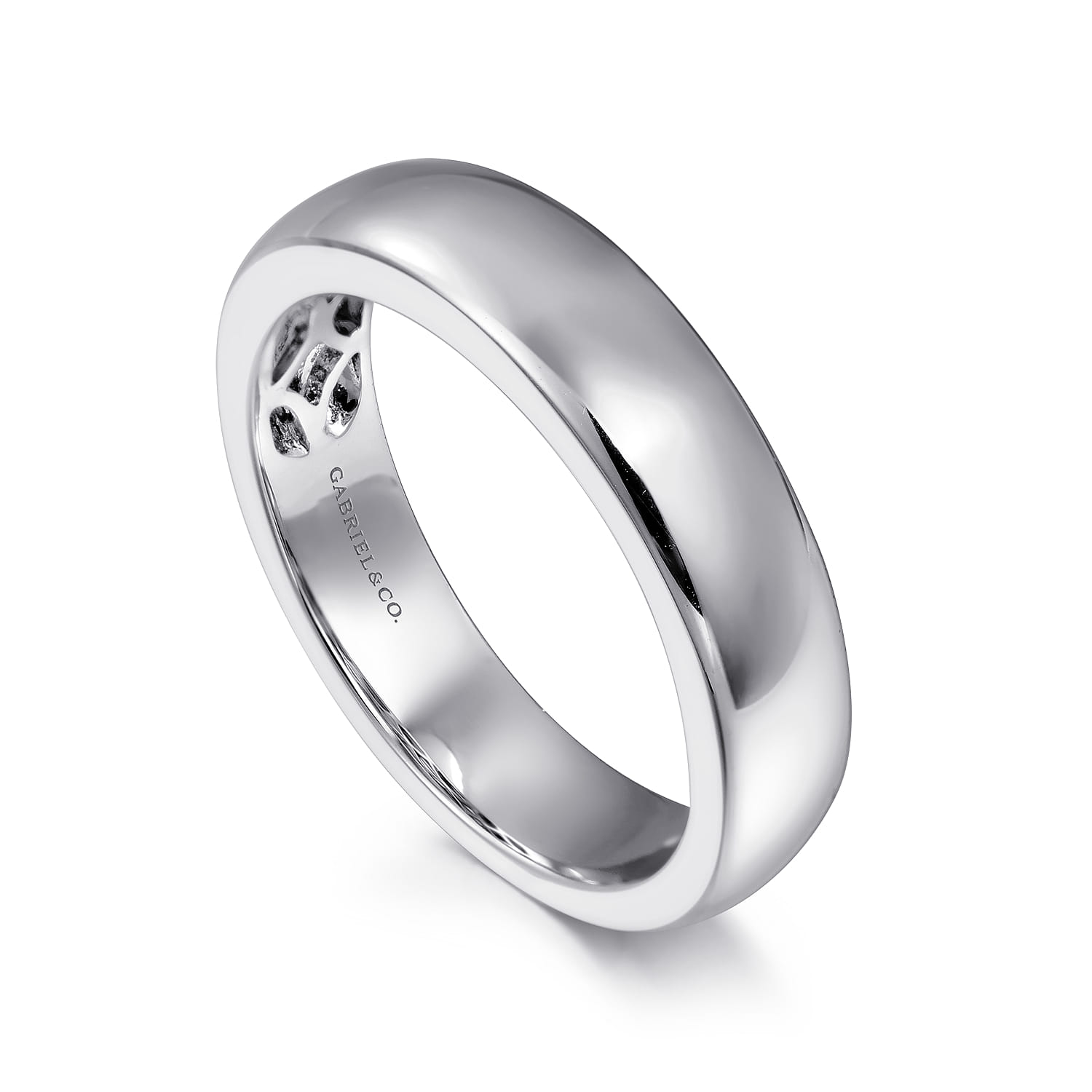 14K White Gold Matching Wedding Band - Shot 3