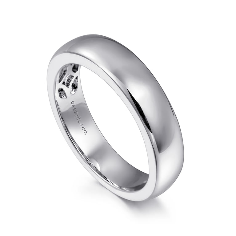 14K White Gold Matching Wedding Band - Shot 3