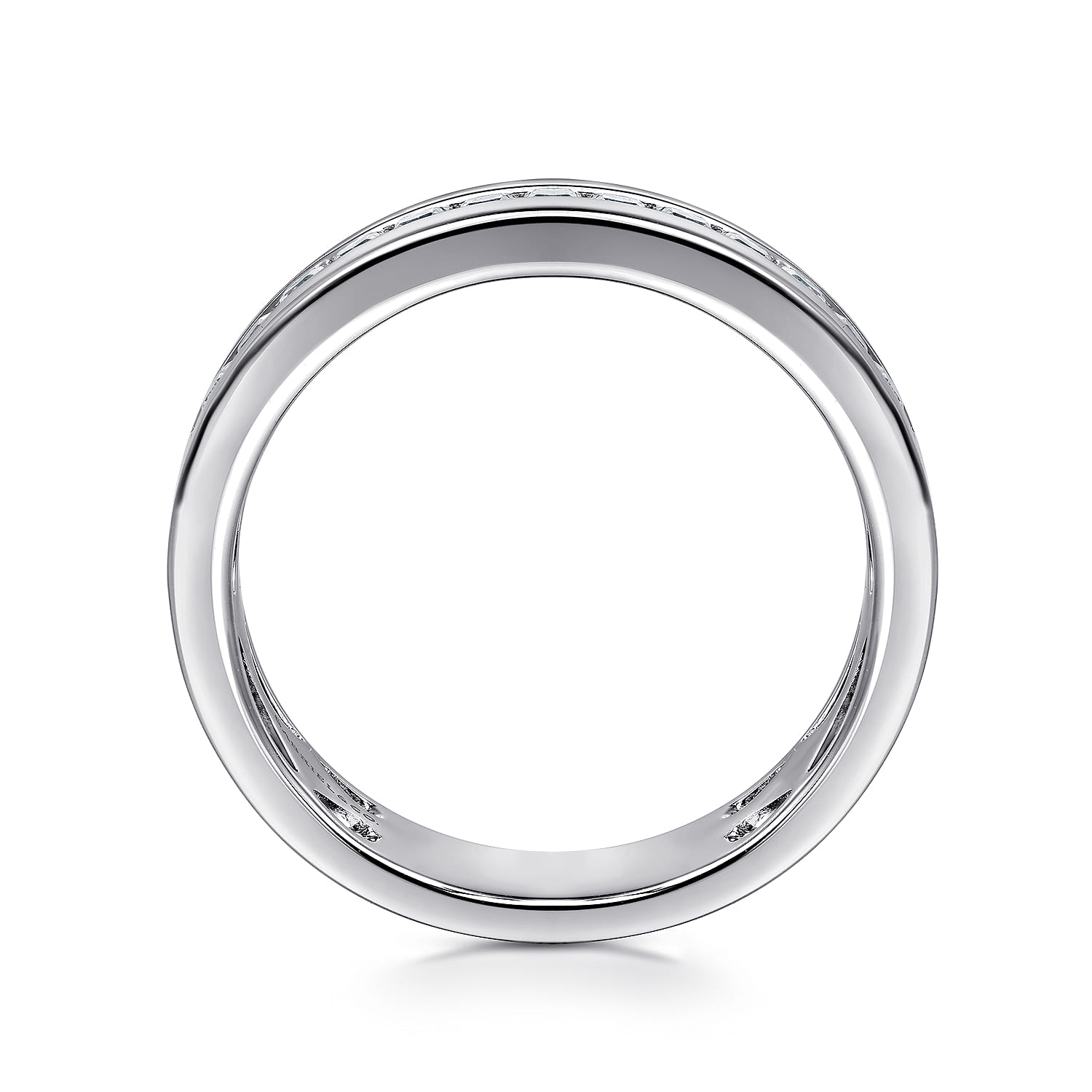 14K White Gold Matching Wedding Band - 0.65 ct - Shot 2