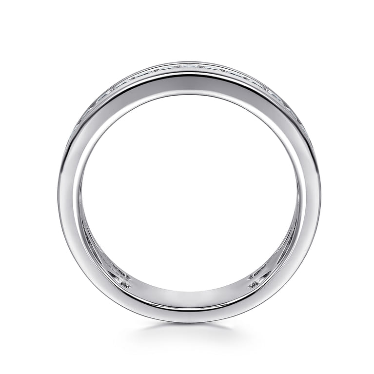 14K White Gold Matching Wedding Band - 0.65 ct - Shot 2