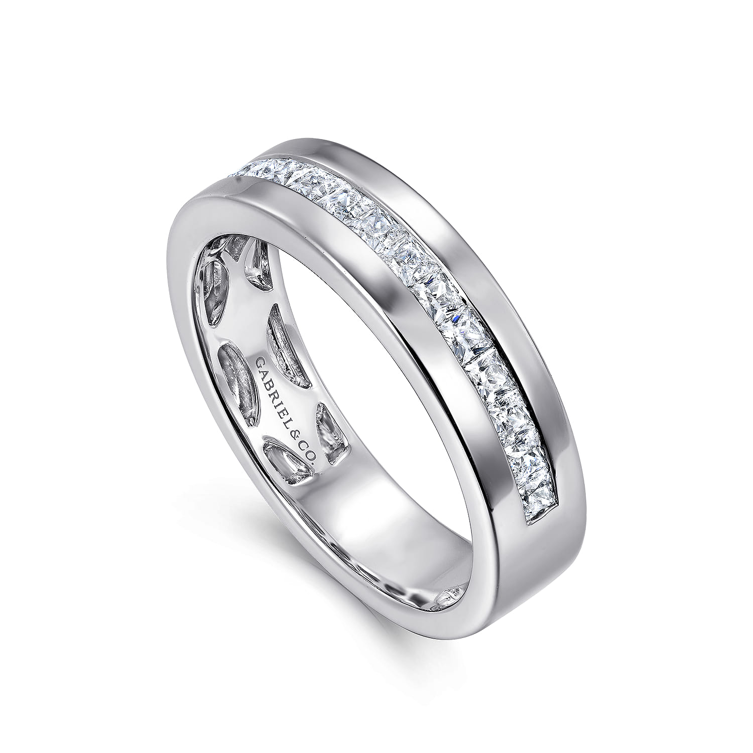 14K White Gold Matching Wedding Band - 0.65 ct - Shot 3