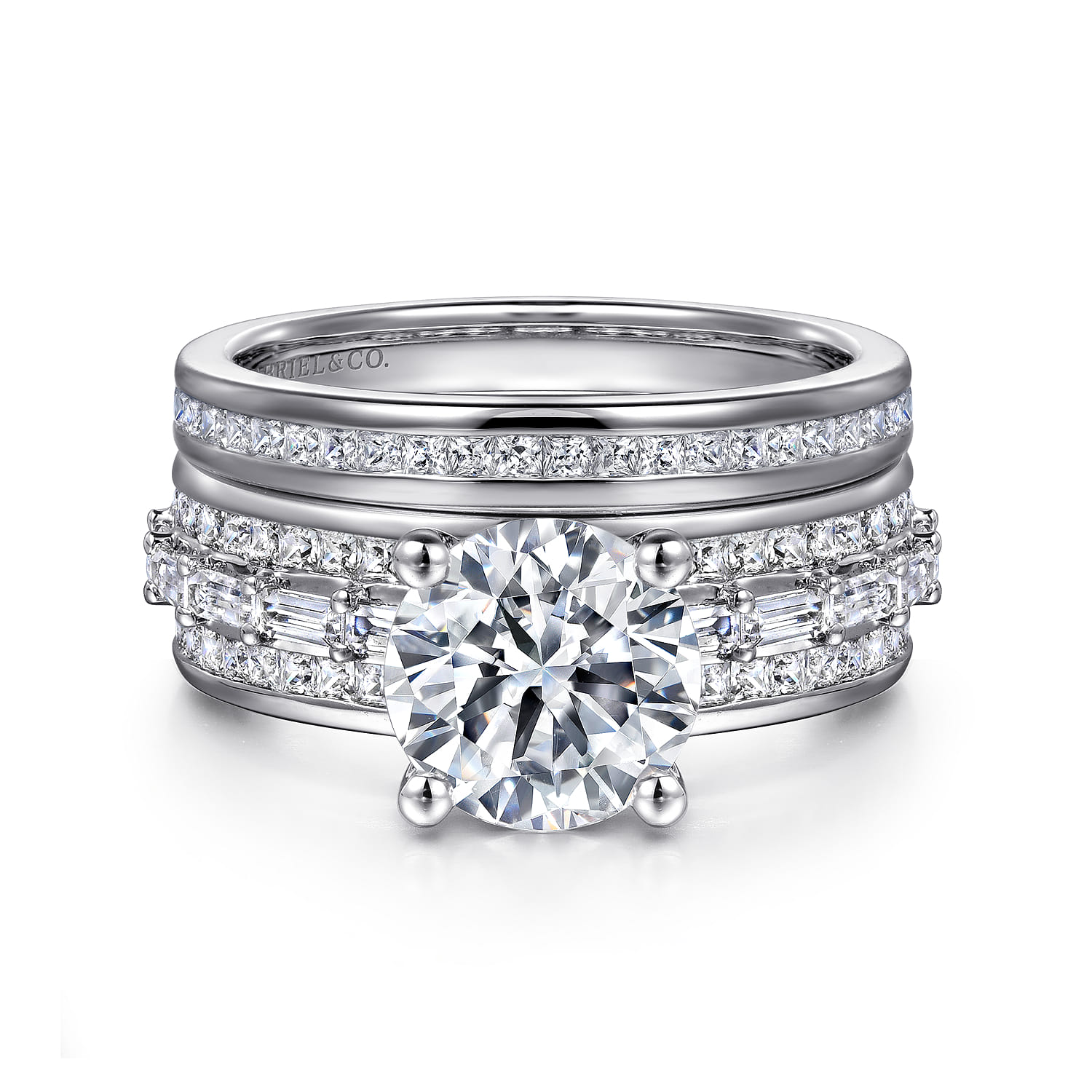 14K White Gold Matching Wedding Band - 0.41 ct - Shot 4