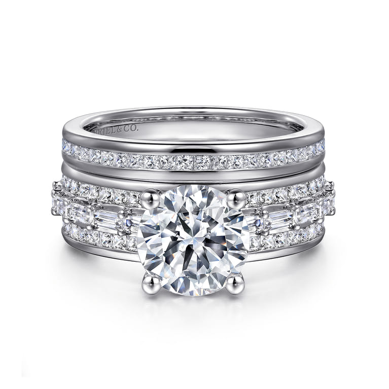 14K White Gold Matching Wedding Band - 0.41 ct - Shot 4