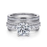14K White Gold Matching Wedding Band - 0.41 ct