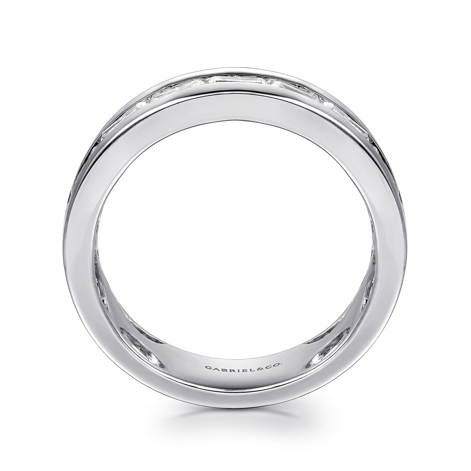 14K White Gold Matching Wedding Band - 0.85 ct - Shot 2