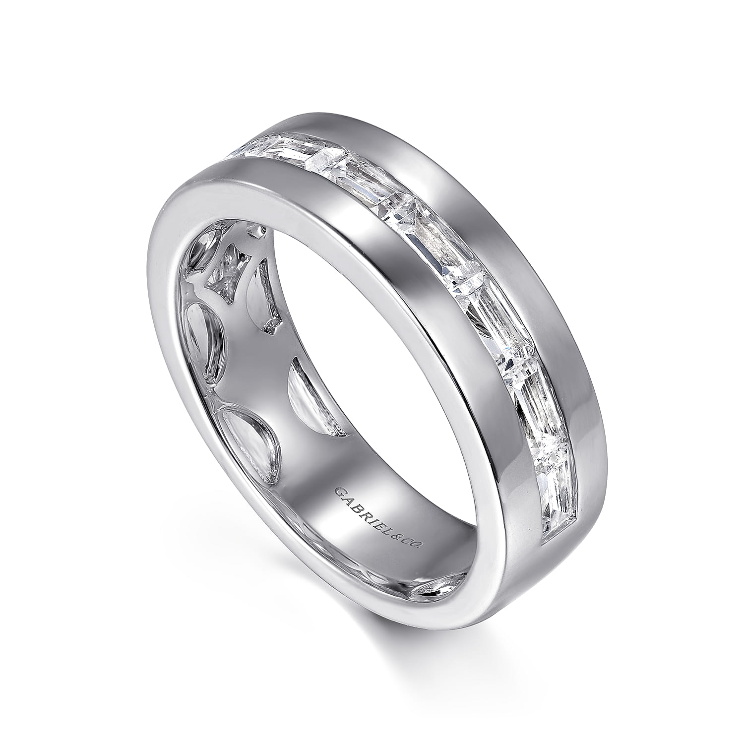 14K White Gold Matching Wedding Band - 0.85 ct - Shot 3