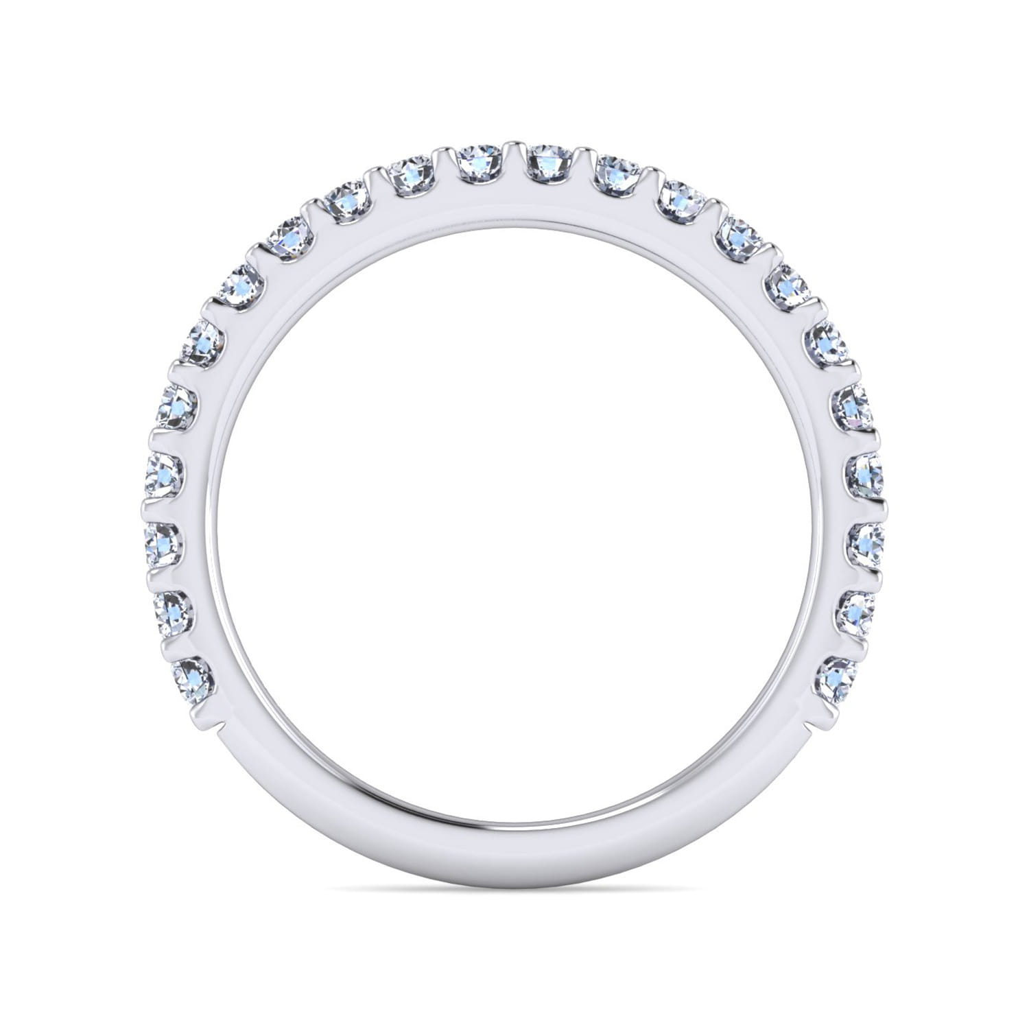 14K White Gold Matching Wedding Band - 0.55 ct - Shot 2