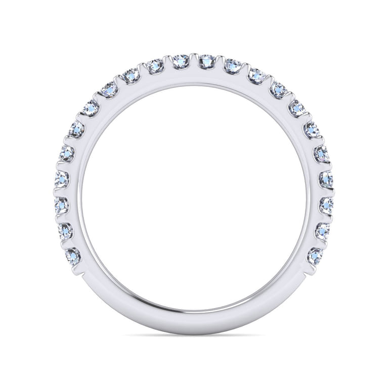 14K White Gold Matching Wedding Band - 0.55 ct - Shot 2