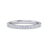 14K White Gold Matching Wedding Band - 0.27 ct