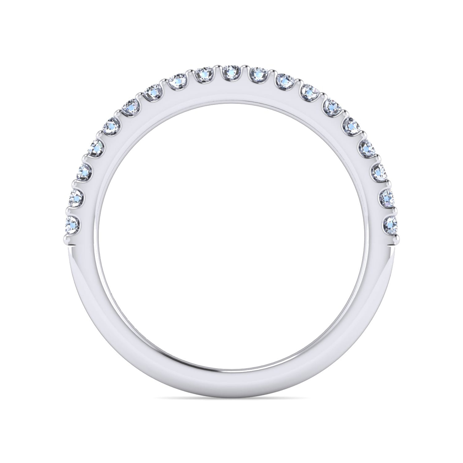 14K White Gold Matching Wedding Band - 0.27 ct - Shot 2