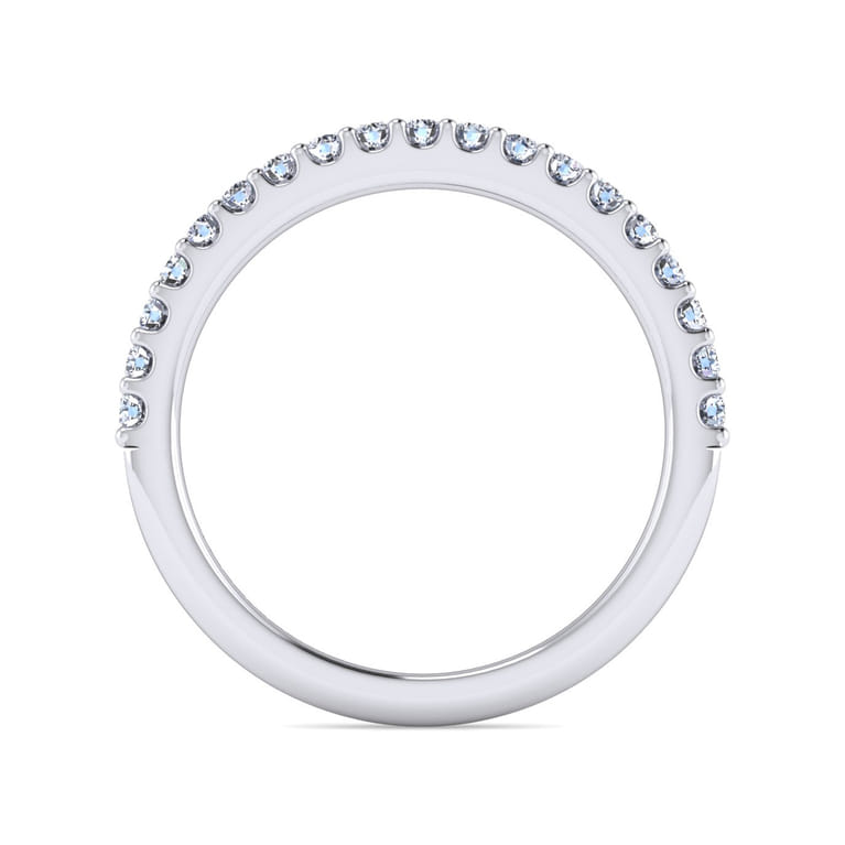 14K White Gold Matching Wedding Band - 0.27 ct - Shot 2