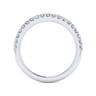 14K White Gold Matching Wedding Band - 0.27 ct