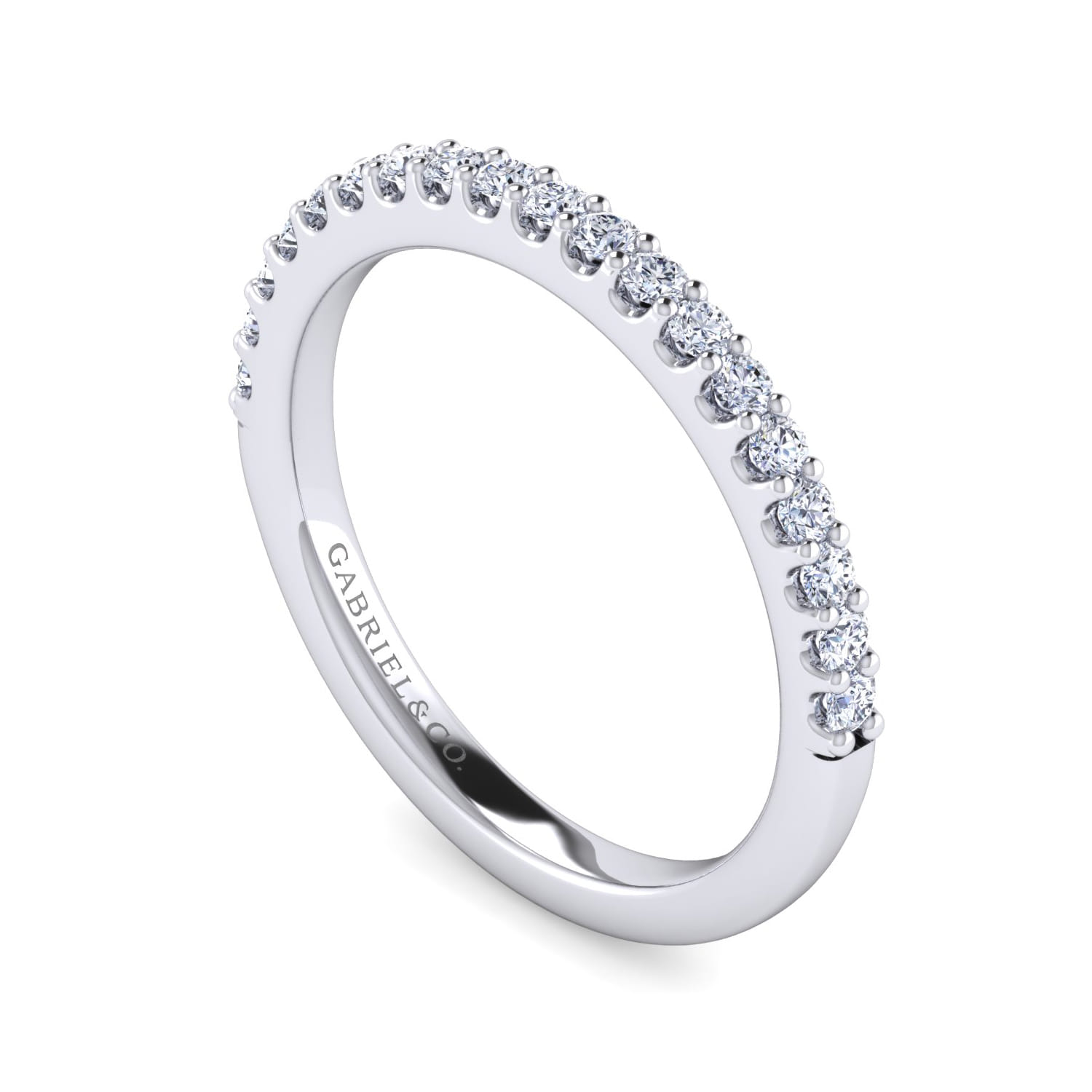 14K White Gold Matching Wedding Band - 0.27 ct - Shot 3
