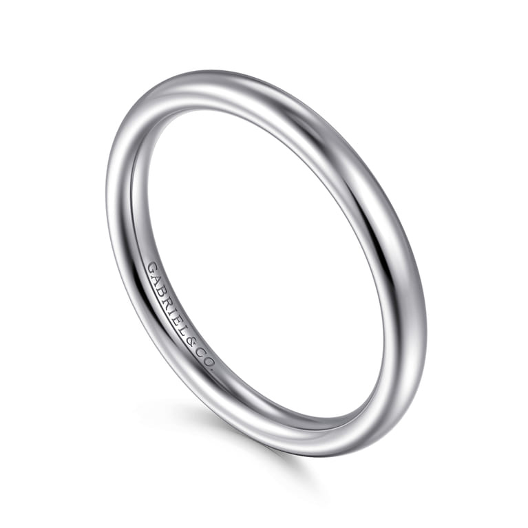 14K White Gold Matching Wedding Band - Shot 3
