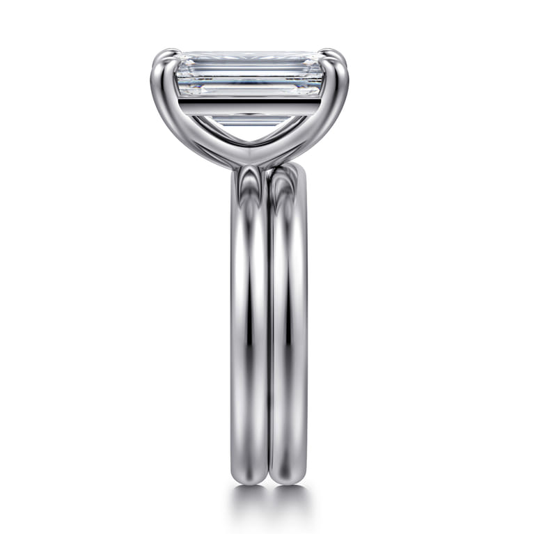 14K White Gold Matching Wedding Band - Shot 2