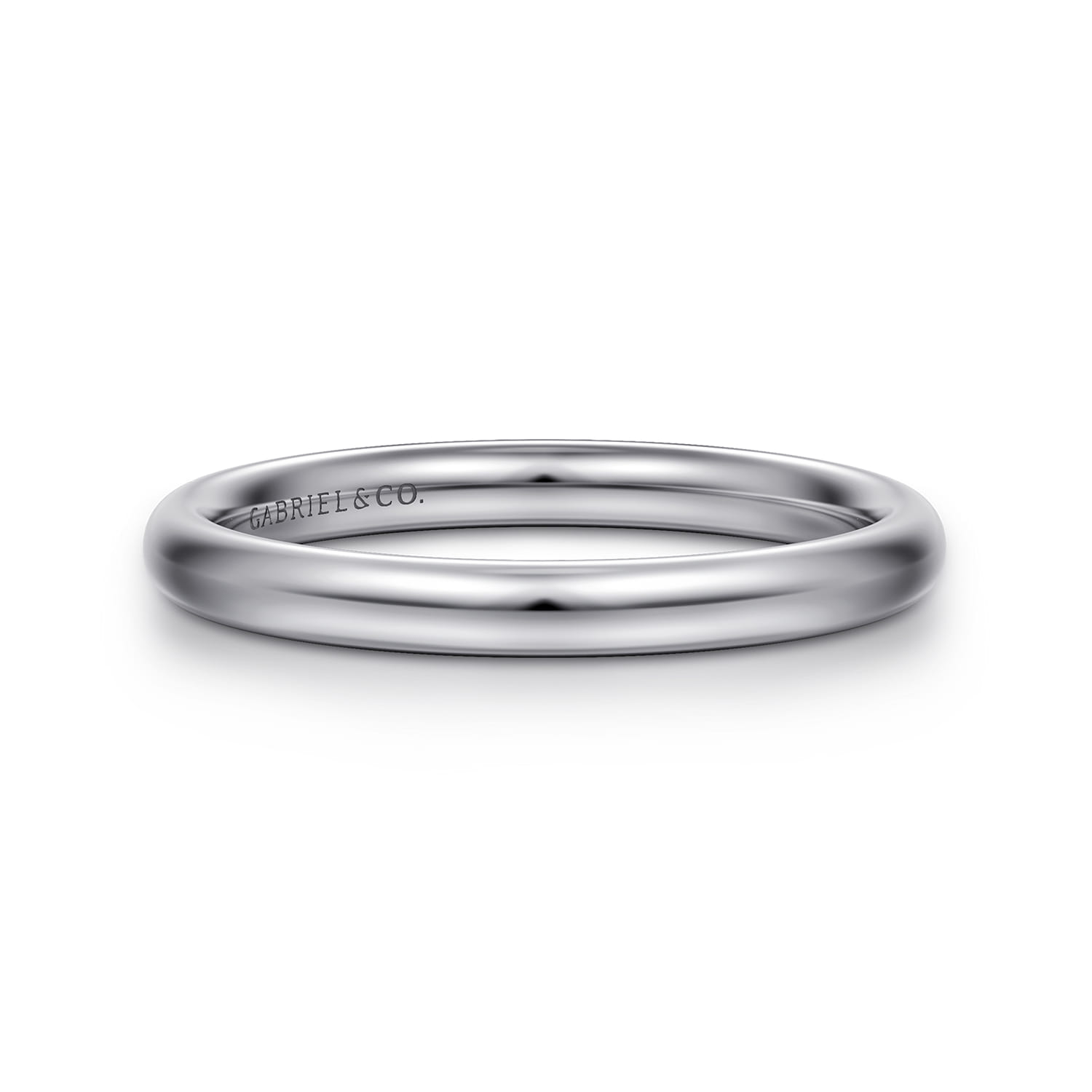14K White Gold Matching Wedding Band - Shot 1