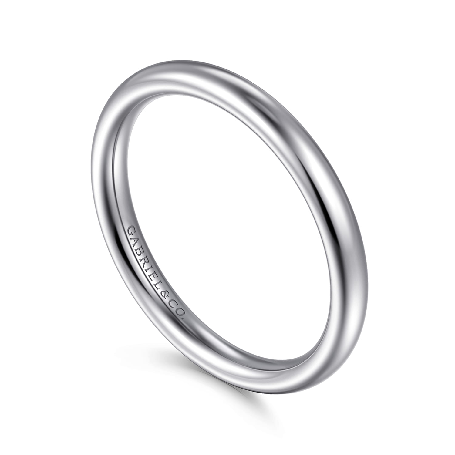 14K White Gold Matching Wedding Band - Shot 3