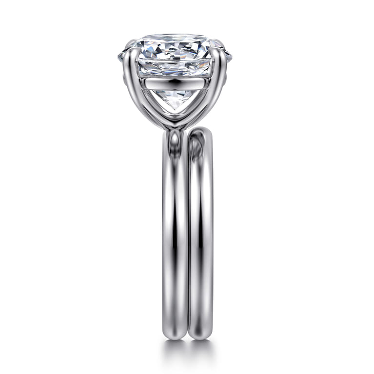 14K White Gold Matching Wedding Band - Shot 2