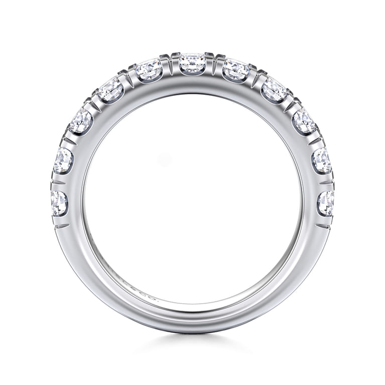 14K White Gold Matching Wedding Band - 1.5 ct - Shot 2
