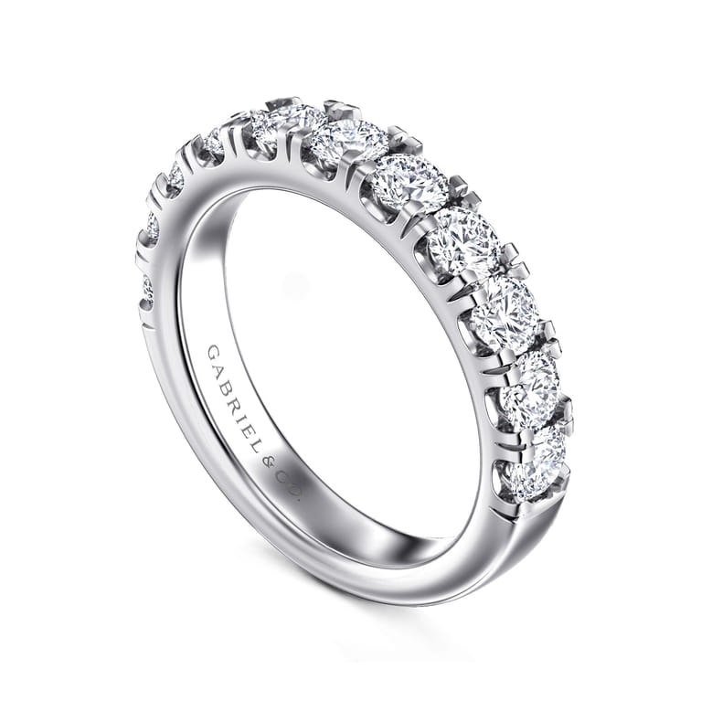 14K White Gold Matching Wedding Band - 1.5 ct - Shot 3