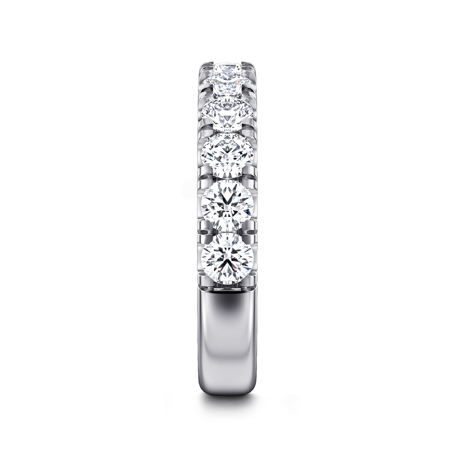 14K White Gold Matching Wedding Band - 1.5 ct - Shot 5
