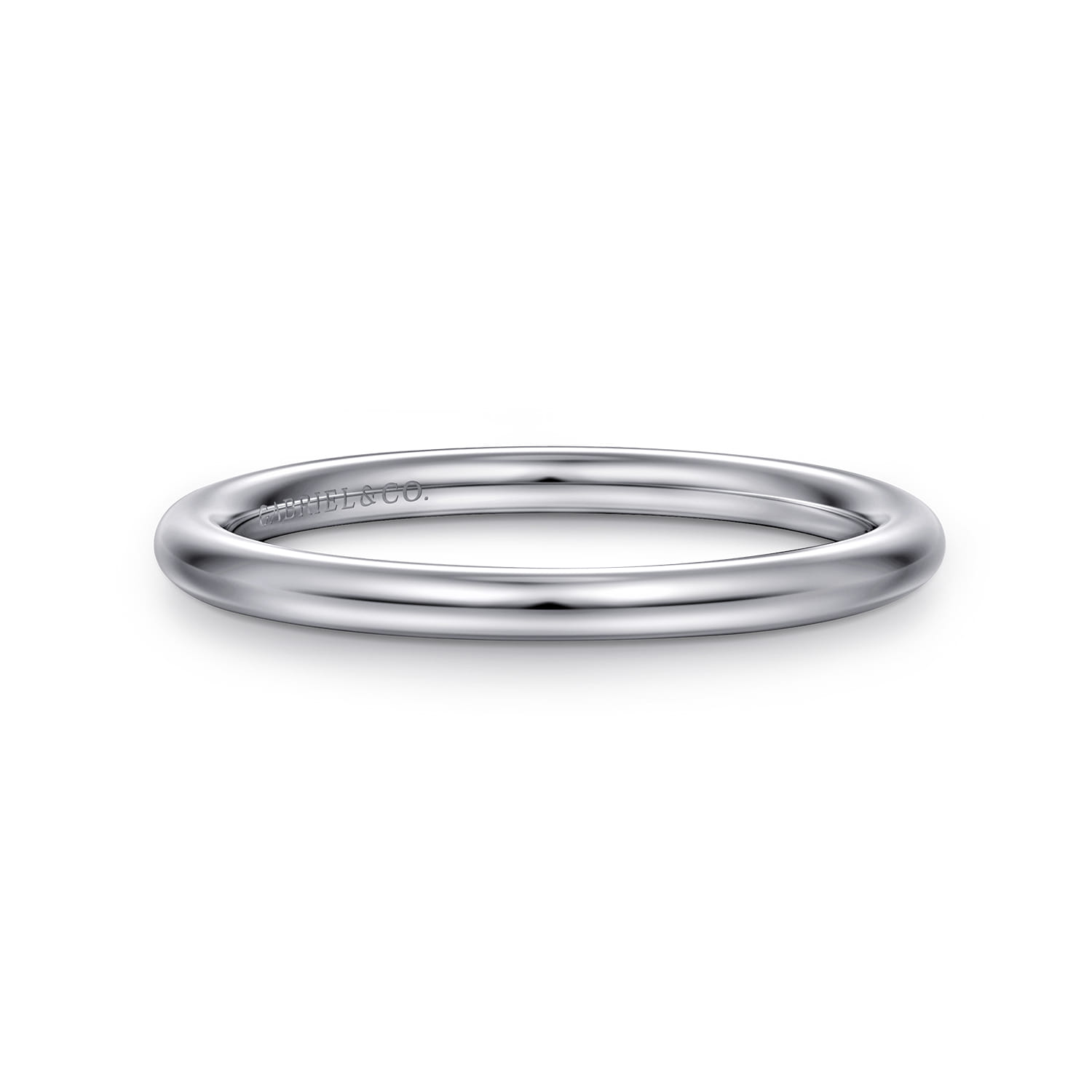 14K White Gold Matching Wedding Band - Shot 1