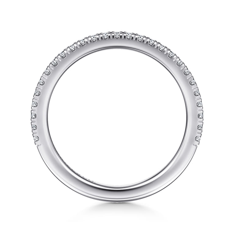 14K White Gold Matching Wedding Band - 0.24 ct - Shot 2