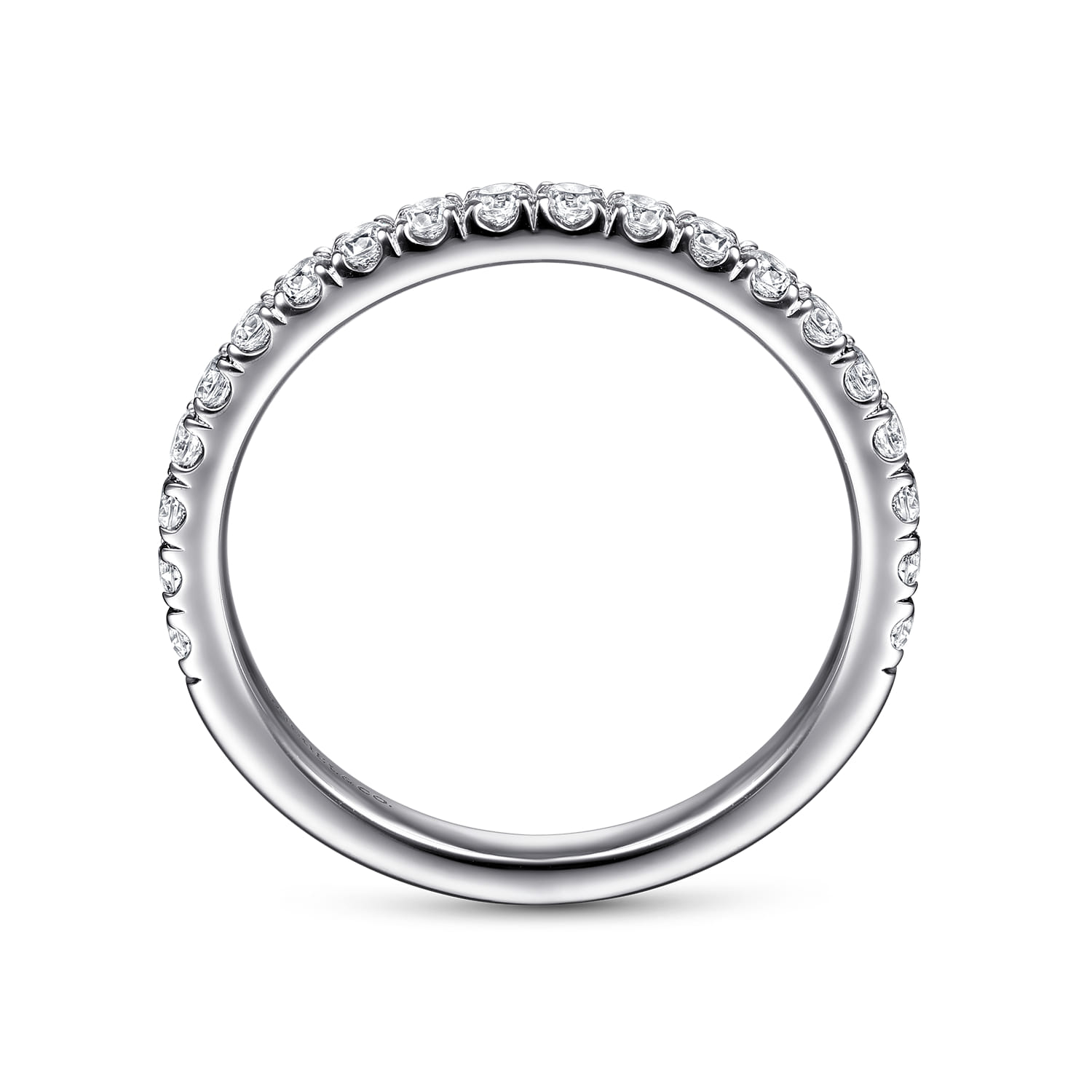 14K White Gold Matching Wedding Band - 0.41 ct - Shot 2