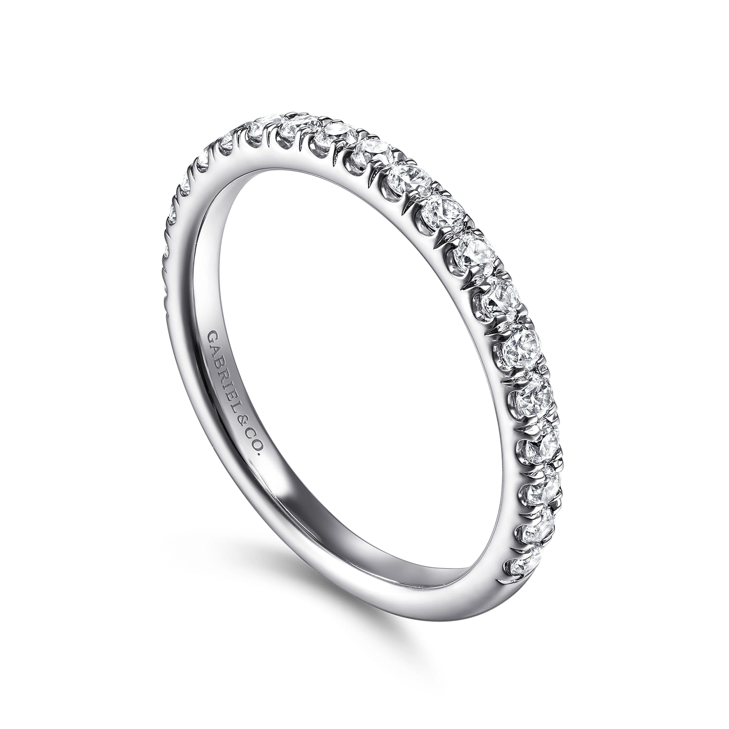 14K White Gold Matching Wedding Band - 0.41 ct - Shot 3