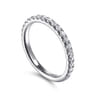 14K White Gold Matching Wedding Band - 0.41 ct