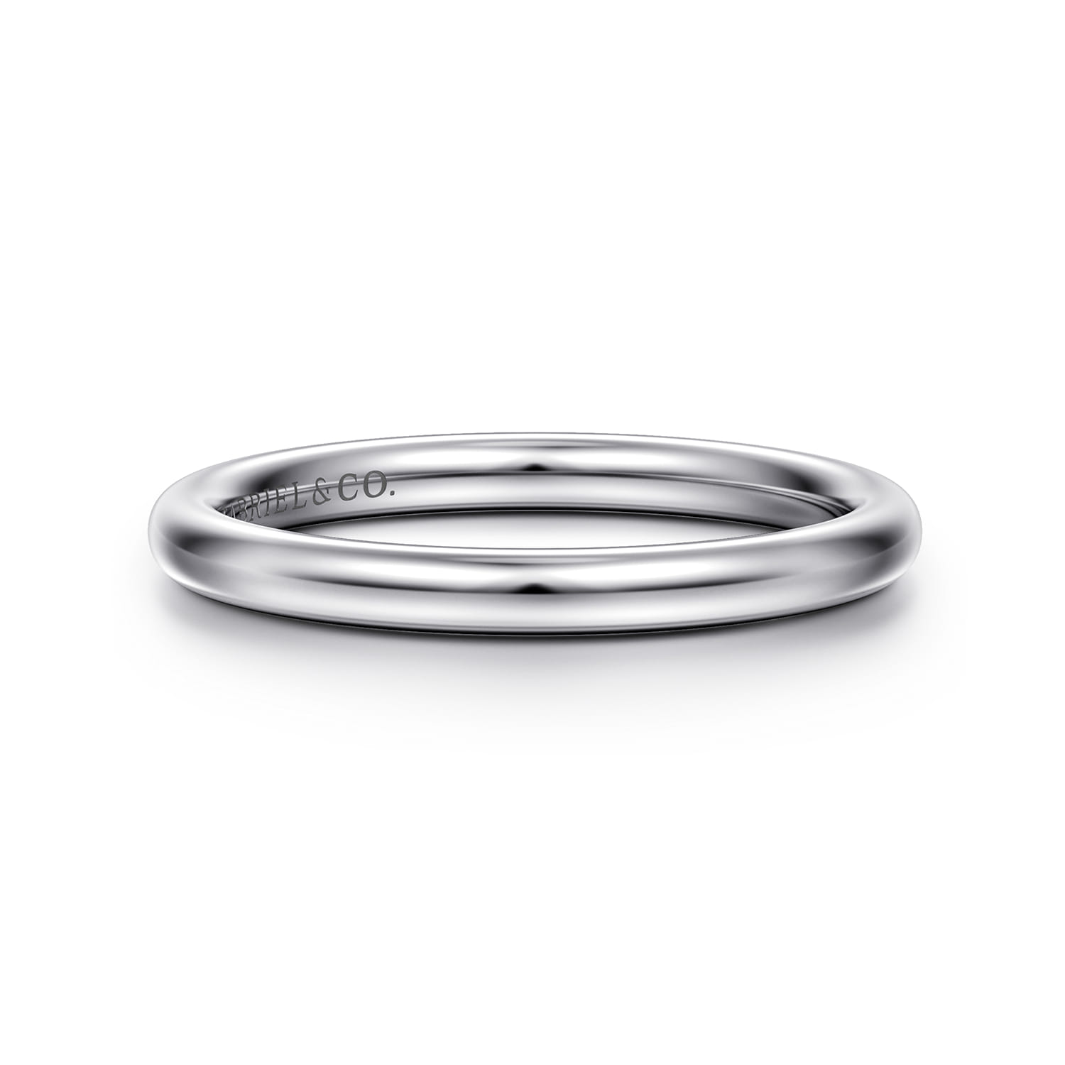 14K White Gold Matching Wedding Band - Shot 1
