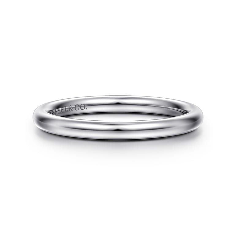 14K White Gold Matching Wedding Band - Shot 1