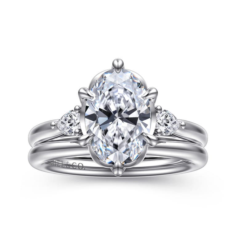 14K White Gold Matching Wedding Band - Shot 4