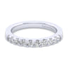 14K White Gold Matching Wedding Band - 0.39 ct