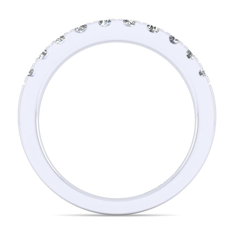 14K White Gold Matching Wedding Band - 0.39 ct - Shot 2